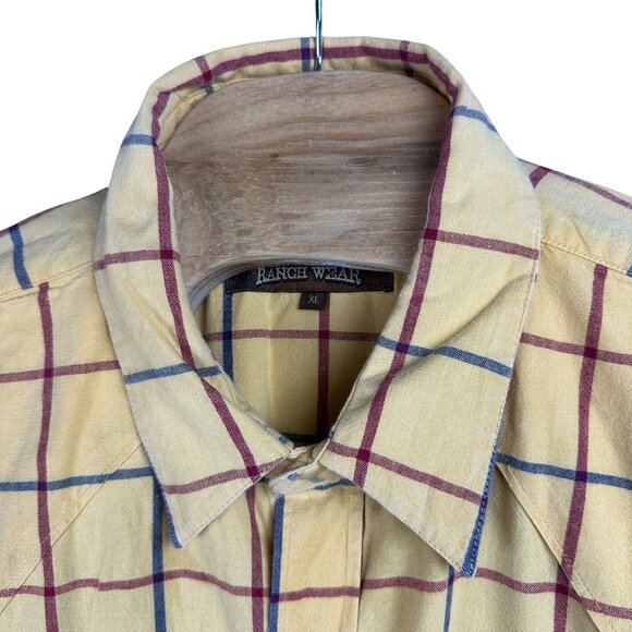 Walls Authentic Ranch Wear Shirt Mens XL Plaid Long Sleeve Button Pearl Snap - Picture 3 of 15